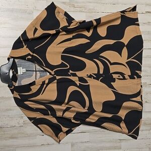 New with tag Ava & Viv Black and Tan Swirl Blouse